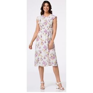 Cato Floral Gauze Midi Dress